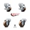 Service Caster 3 Inch High Temp Phenolic Wheel Swivel Bolt Hole Caster Set with 2 Brake SCC SCC-BH20S314-PHRHT-2-TLB-2 - alternate 1